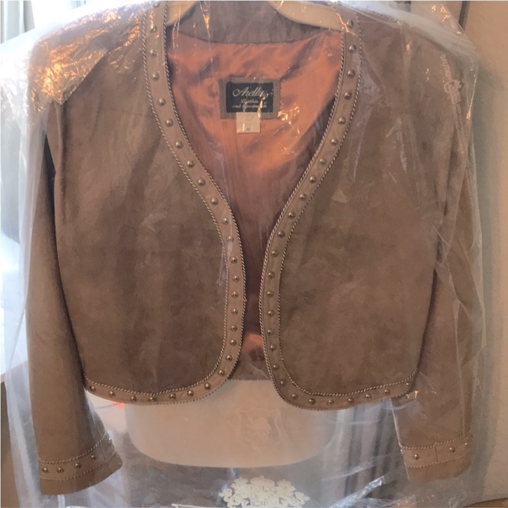 NWOT Vintage Arella Leather and Sportswear jacket